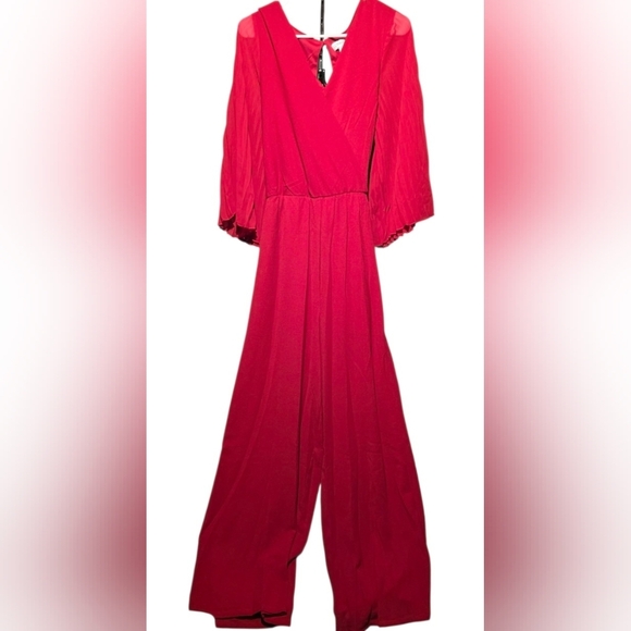 Luxology Pants - Luxology XL Elegant Red Women's Jumpsuit EUC PTP 22 Inseam 34